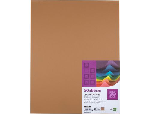 Cartolina liderpapel 50x65 cm 180 gr castanho claro pack de 25 unidades , Liderpapel , 67852 , 8423473678521